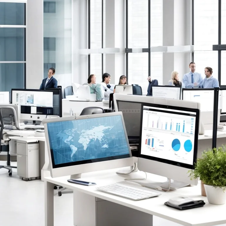 Interfaz de software empresarial Maventa en pantalla de computadora